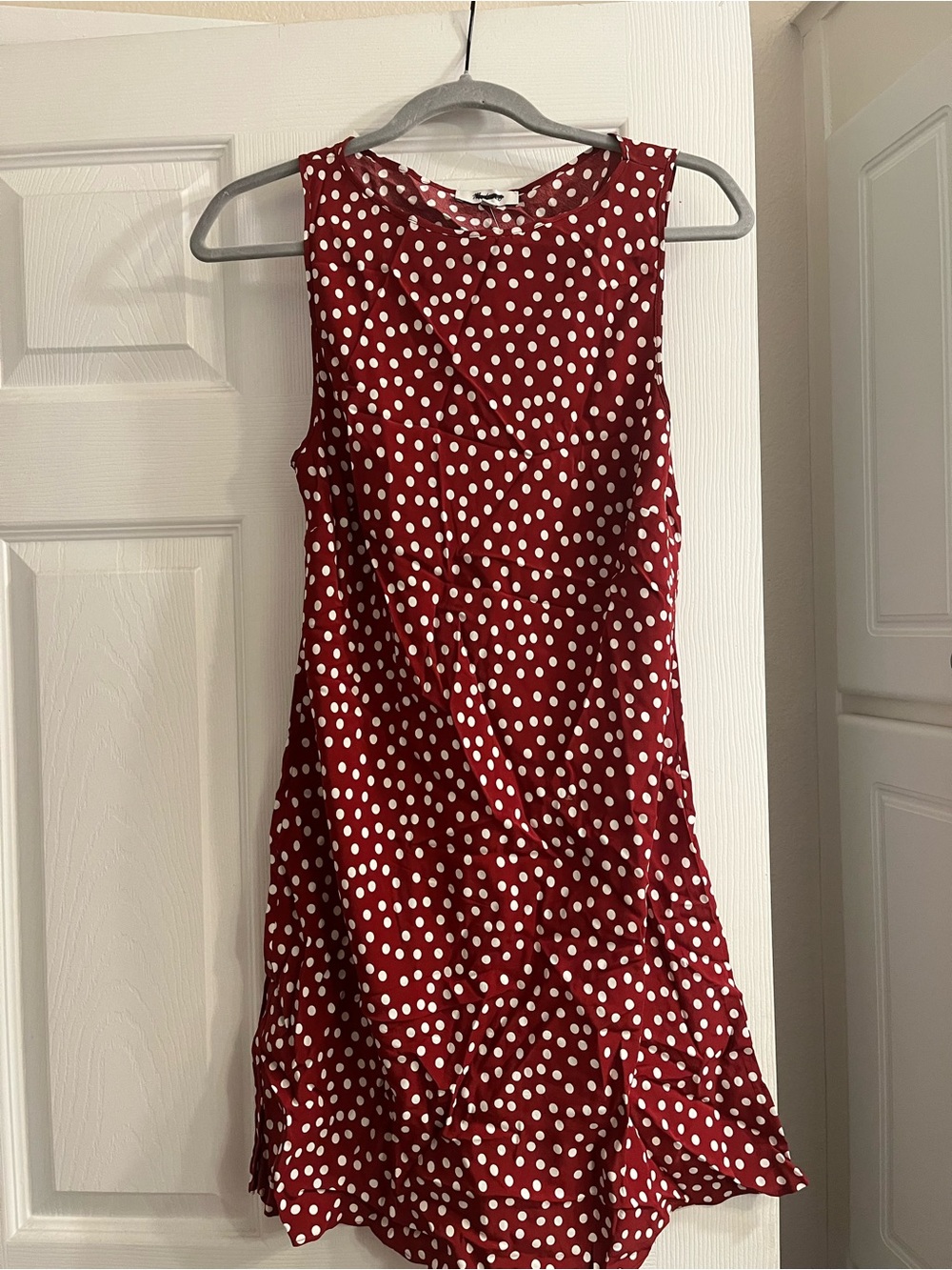 Madewell Boatneck Sleeveless Dress in Red Currant - Picture 6 of 8